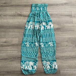 Boho pants brand new with elephants print
